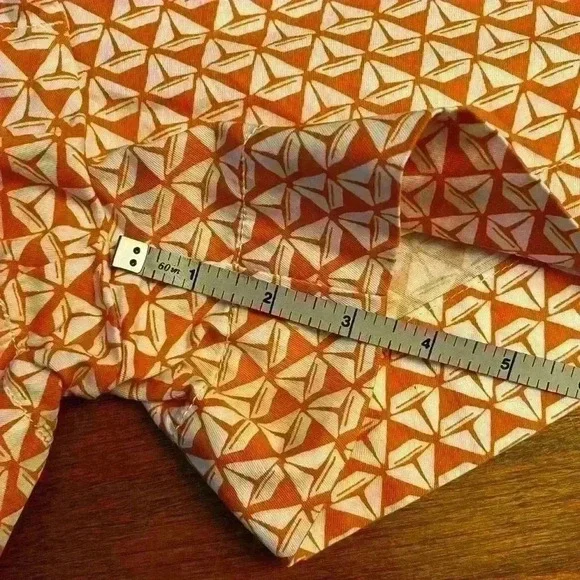 Land’S End Canvas Shorts Size 2 EUC orange-white Summer Lightweight Super Cute - Picture 6 of 6